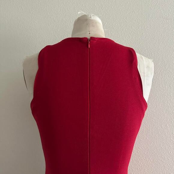 For Love and Lemons red sleeveless bodycon rayon/spandex mini dress - Picture 3 of 9